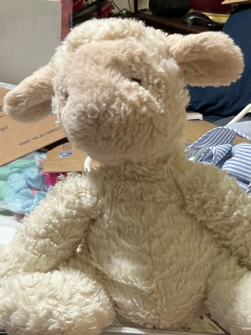 Retired jellycat fuddlewuddle lamb pre loved med 9 in